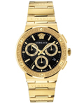 Versace Greca Logo Roloi Xronogafos Batarias me Xruso Metalliko Brasele VEZ900421