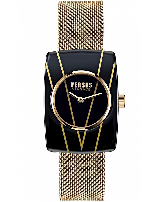 Versus by Versace Noho Roloi Batarias me Xruso Metalliko Brasele VSP1K0321