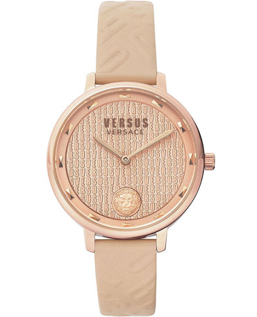 Versus by Versace La Villette Ρολόι Μπαταρίας με Μπεζ Δερμάτινο Λουράκι VSP1S1320
