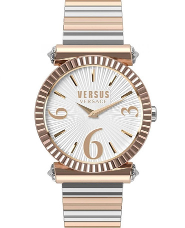 Versus by Versace Republique Ρολόι Μπαταρίας με Ροζ Χρυσό / Ασημί Μεταλλικό Μπρασελέ VSP1V1119