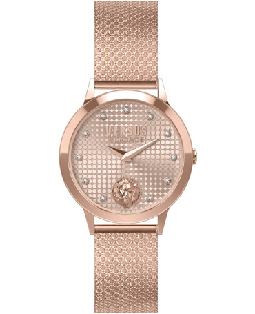 Versus by Versace Strandbank Ρολόι Μπαταρίας με Ροζ Χρυσό Μεταλλικό Μπρασελέ VSP571821