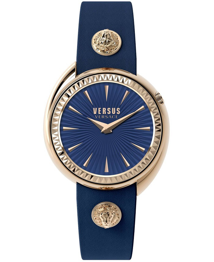 Versus by Versace Tortona Roloi Batarias me Ble Dermatino Louraki VSPHF0520