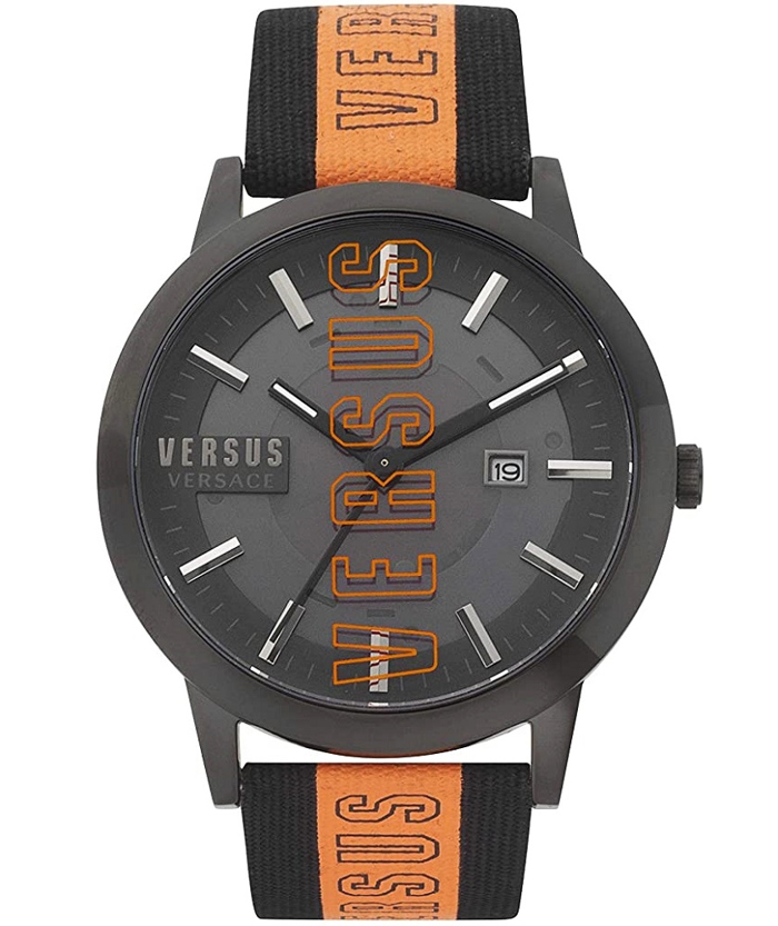 Versus by Versace Barbes Solar Roloi me Mavro ufasmatino Louraki VSPHN0220