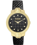 Versus by Versace Mouffetard Roloi Batarias me Mavro Dermatino Louraki VSPLK1220