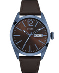 Guess Vertigo Roloi Batarias me Kafe Dermatino Louraki W0658G8