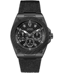 Guess Legacy Roloi Batarias me Mavro ufasmatino Louraki W1058G3