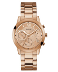 Guess Solar Roloi Batarias me Roz Xruso Metalliko Brasele W1070L3