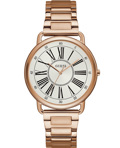 Guess Kennedy Roloi Batarias me Roz Xruso Metalliko Brasele W1149L3