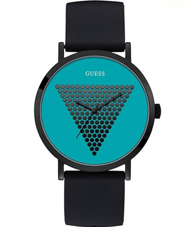 Guess Imprint Ρολόι Μπαταρίας με Μαύρο Καουτσούκ Λουράκι W1161G6 Guess Imprint Ρολόι Μπαταρίας με Μαύρο Καουτσούκ Λουράκι W1161G6