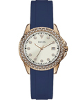 Guess Spritz Roloi Batarias me Ble Kaoutsouk Louraki W1236L2