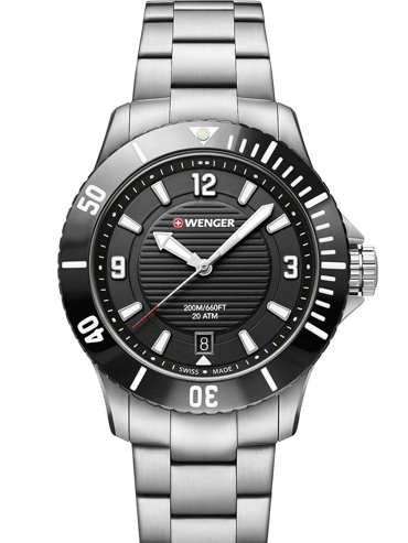 Wenger Seaforce Diver Ρολόι Μπαταρίας με Ασημί Μεταλλικό Μπρασελέ 10621109