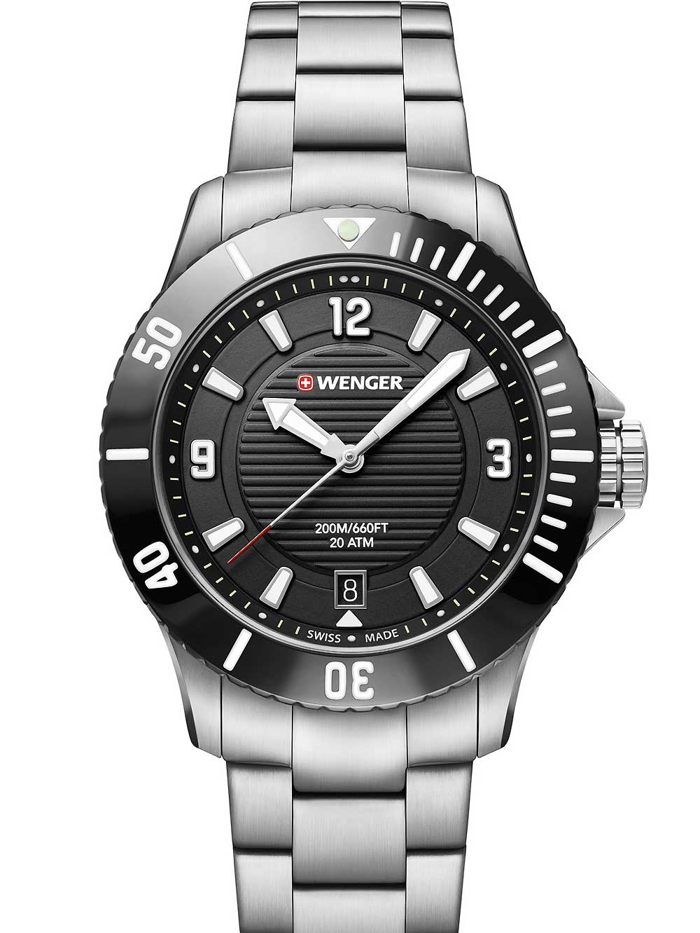 Wenger Seaforce Diver Roloi Batarias me Asimi Metalliko Brasele 10621109