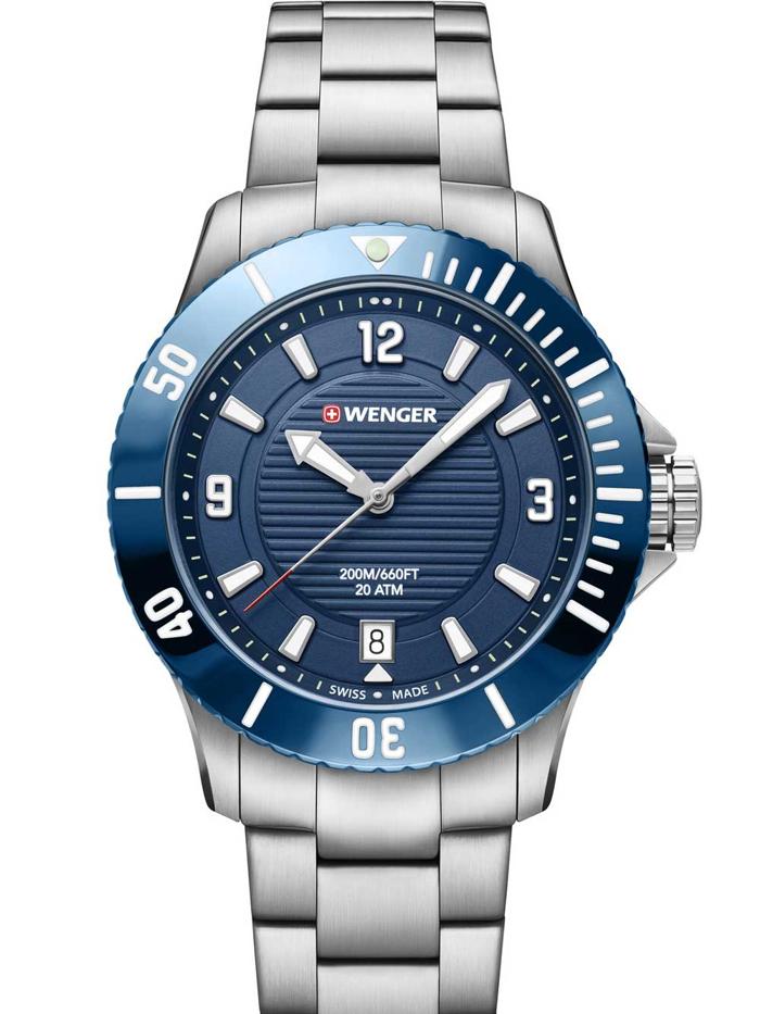 Wenger Seaforce Diver Roloi Batarias me Asimi Metalliko Brasele 10621111