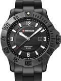 Wenger Seaforce Diver Roloi Batarias me Mavro Metalliko Brasele 10641135