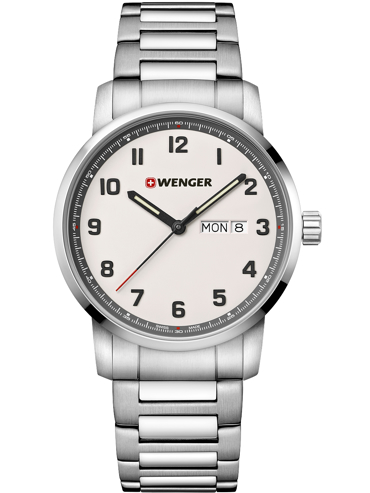 Wenger Attitude Ρολόι Μπαταρίας με Ασημί Μεταλλικό Μπρασελέ 11541120