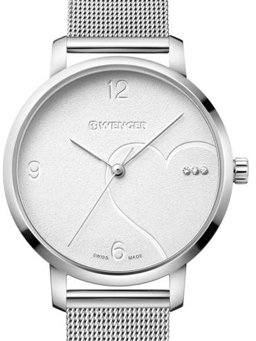 Wenger Metropolitan Donnissima Ρολόι Μπαταρίας με Ασημί Μεταλλικό Μπρασελέ 11731108