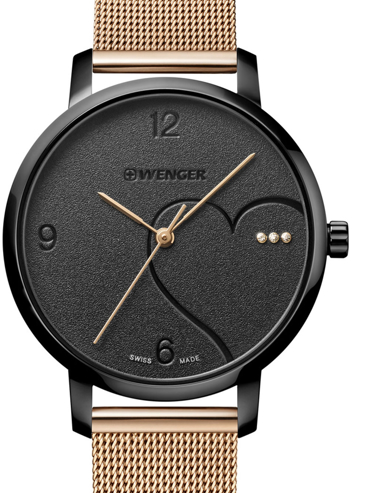 Wenger Metropolitan Donnissima Ρολόι Μπαταρίας με Ροζ Χρυσό Μεταλλικό Μπρασελέ 11731114