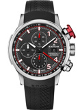 Edox Chronorally Roloi Xronogafos Aftomato me Mavro Kaoutsouk Louraki 01129-TRCA-NCAR