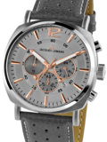 Jacques Lemans Lugano Roloi Xronogafos Batarias me Ggri Dermatino Louraki 1-1645.1L