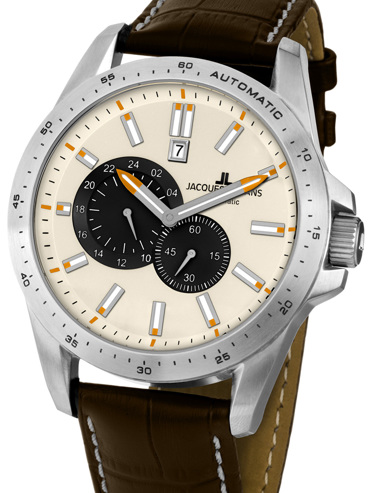 Jacques Lemans Liverpool Ρολόι Αυτόματο με Καφέ Δερμάτινο Λουράκι 1-1775B