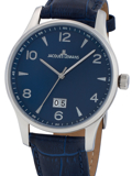 Jacques Lemans London Roloi Batarias me Ble Dermatino Louraki 1-1862ZC