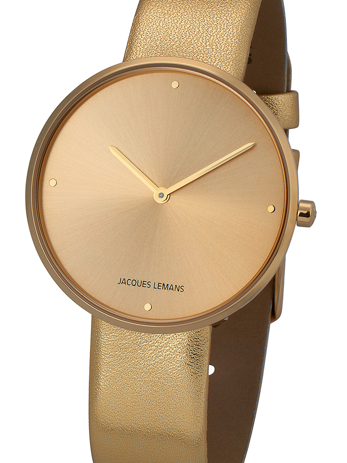 Jacques Lemans Design Collection Roloi Batarias me Xruso Dermatino Louraki 1-2056H