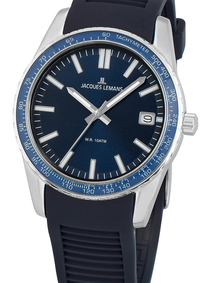 Jacques Lemans Liverpool Roloi Batarias me Ble Kaoutsouk Louraki 1-2060C