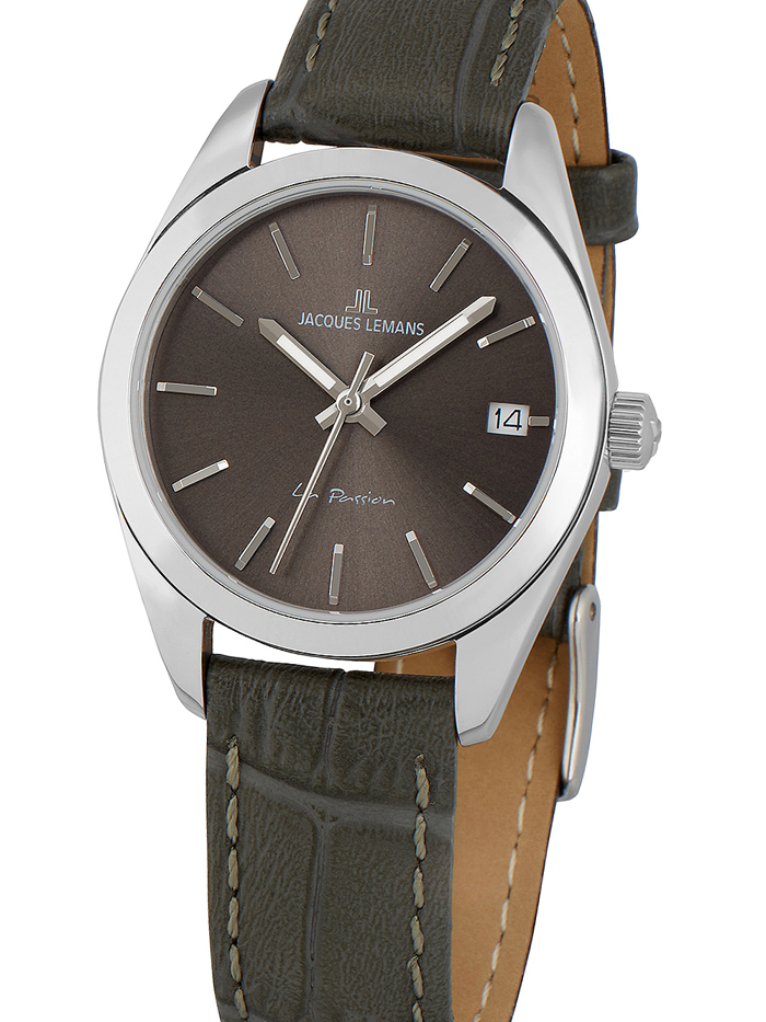 Jacques Lemans La Passion Roloi Batarias me Ggri Dermatino Louraki 1-2084A