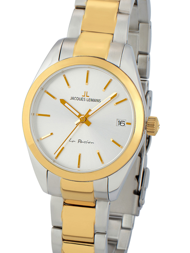 Jacques Lemans La Passion Ρολόι Μπαταρίας με Χρυσό / Ασημί Μεταλλικό Μπρασελέ 1-2084F