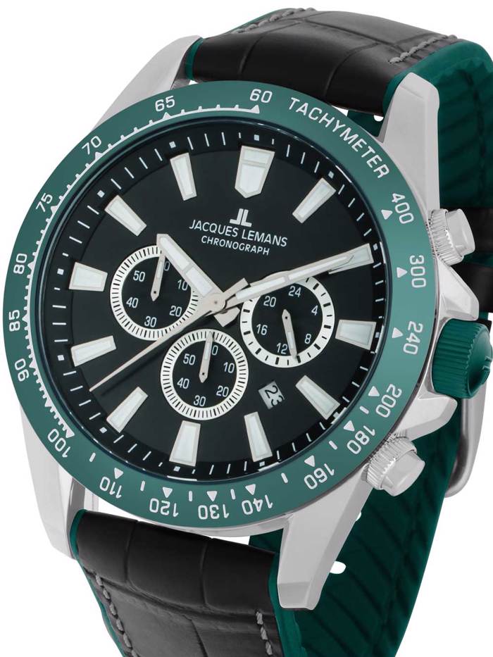 Jacques Lemans 1-2140C Liverpool Chronograph Mens Watch 48mm 10ATM