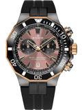 Edox Delfin Roloi Xronogafos Batarias me Mavro Kaoutsouk Louraki 10112-357GRNCA-BRNR