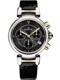 Edox LaPassion Roloi Xronogafos Batarias me Mavro Dermatino Louraki 10220-357RC-NIR