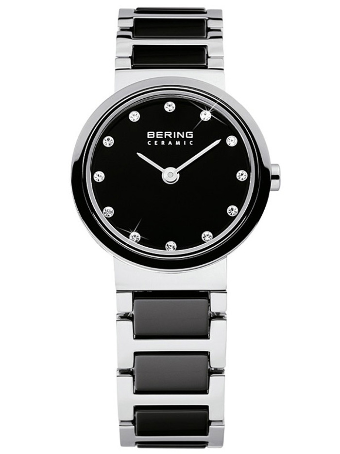 Bering Roloi Batarias me Mavro Keramiko Brasele 10725-742