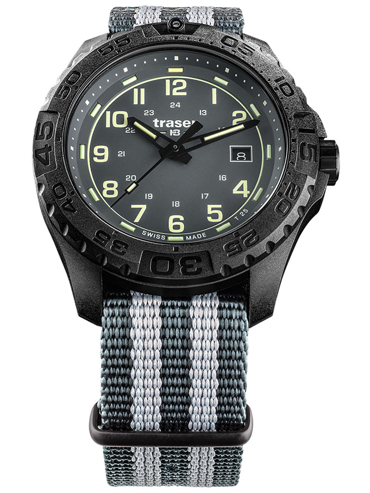 Traser H3 P96 OdP Evolution Ρολόι Μπαταρίας με Γκρι Υφασμάτινο Λουράκι 109037