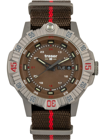 Traser H3 Tactical Titan Ρολόι Μπαταρίας με Πολύχρωμο Υφασμάτινο Λουράκι 110669