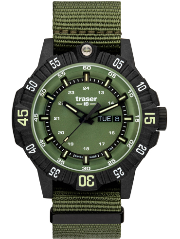 Traser H3 P99 Q Tactical Ρολόι Μπαταρίας με Πράσινο Υφασμάτινο Λουράκι 110726