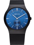 Bering Roloi Batarias me Mavro Metalliko Brasele 11940-227