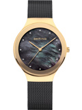 Bering Classic Roloi Batarias me Mavro Metalliko Brasele 12934-132