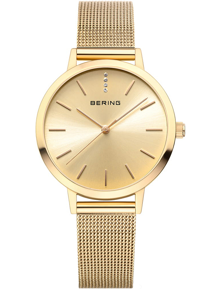 Bering Roloi Batarias me Xruso Metalliko Brasele 13434-333