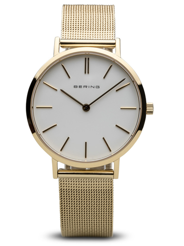 Bering Ρολόι Μπαταρίας με Χρυσό Μεταλλικό Μπρασελέ 14134-331
