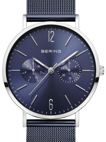 Bering Ρολόι Μπαταρίας με Μπλε Μεταλλικό Μπρασελέ 14236-303