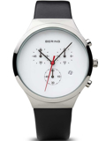 Bering Roloi Batarias me Mavro Dermatino Louraki 14736-404