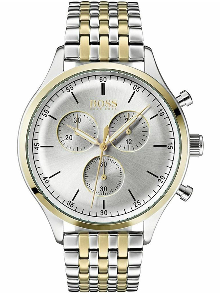 Hugo Boss Companion Roloi Xronogafos Batarias me Xruso / Asimi Metalliko Brasele 1513654