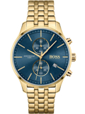 Hugo Boss Associate Roloi Xronogafos Batarias me Xruso Metalliko Brasele 1513841