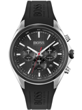 Hugo Boss Distinct Roloi Xronogafos Batarias me Mavro Kaoutsouk Louraki 1513855