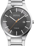 Bering Solar Roloi Iliakis Energias me Asimi Metalliko Brasele 15239-777