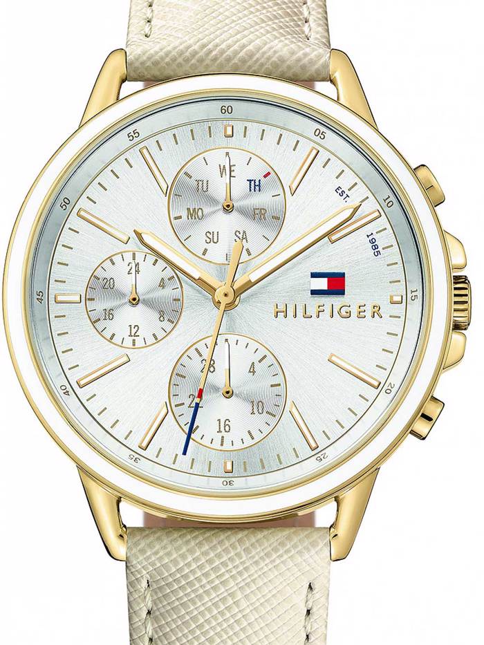 Tommy Hilfiger Carly Roloi Batarias me Bez Dermatino Louraki 1781790
