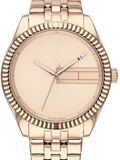 Tommy Hilfiger Lee Roloi Batarias me Roz Xruso Metalliko Brasele 1782082