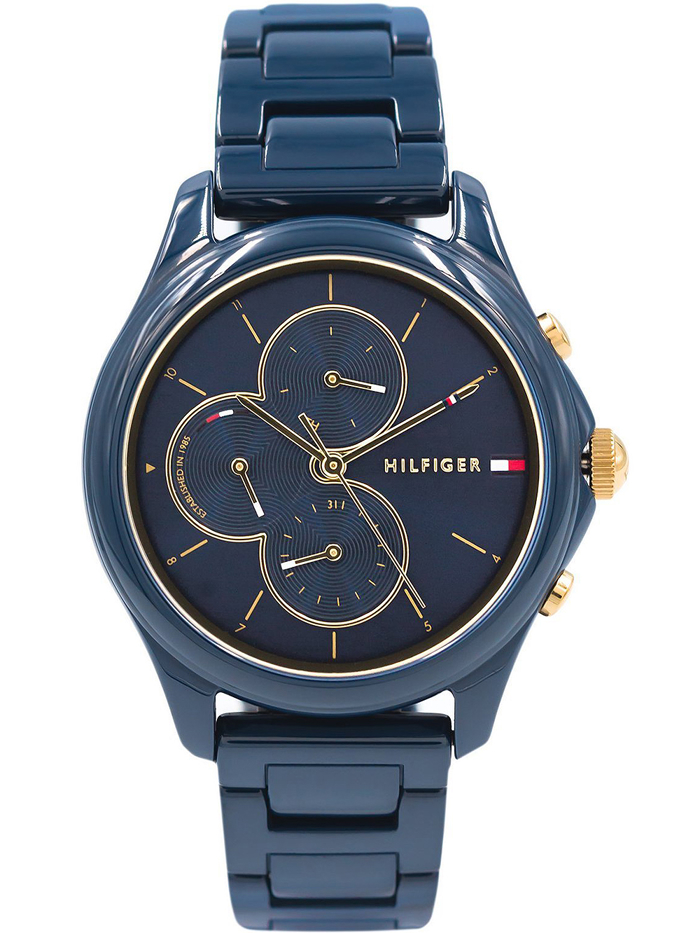 Tommy Hilfiger Skylar Roloi Batarias me Ble Keramiko Brasele 1782260