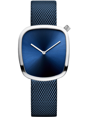 Bering Ρολόι Μπαταρίας με Μπλε Μεταλλικό Μπρασελέ 18034-307